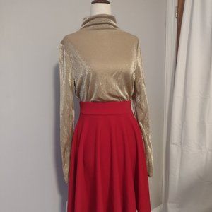NY&C shimmery mock neck shirt